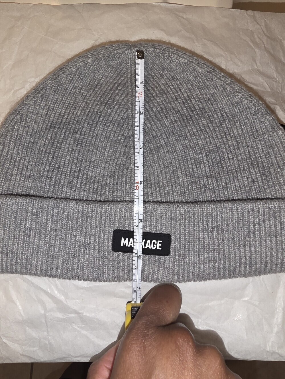 NWT- Unisex Mackage Ribbed Beanie - Gray - Picture 14 of 15